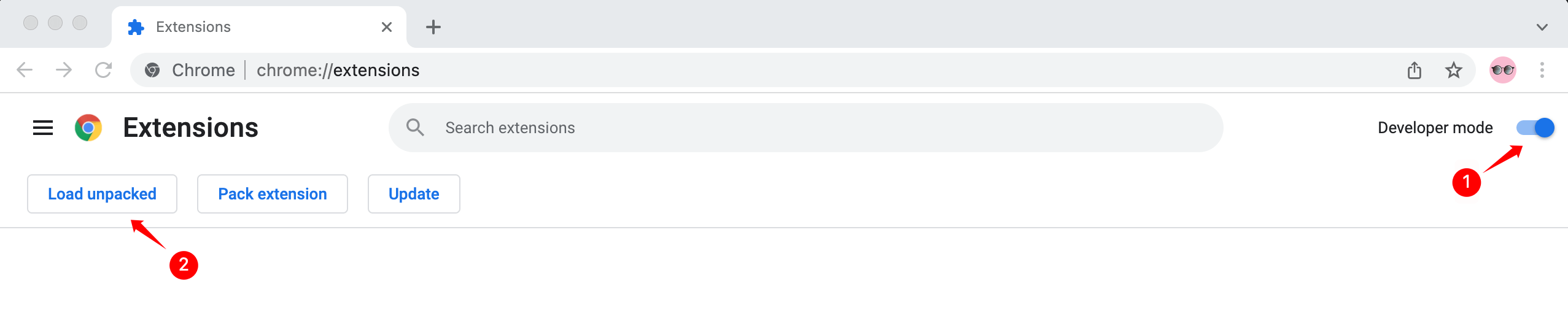 WA Tracker chrome extension load unpacked